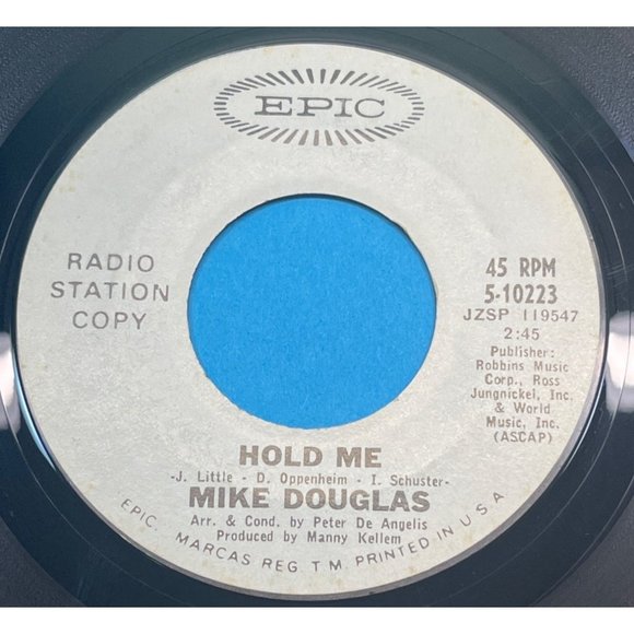 Mike Douglas Father of the Bride / Hold Me 45 Pop Promo Epic 5-10223 - Picture 2 of 4